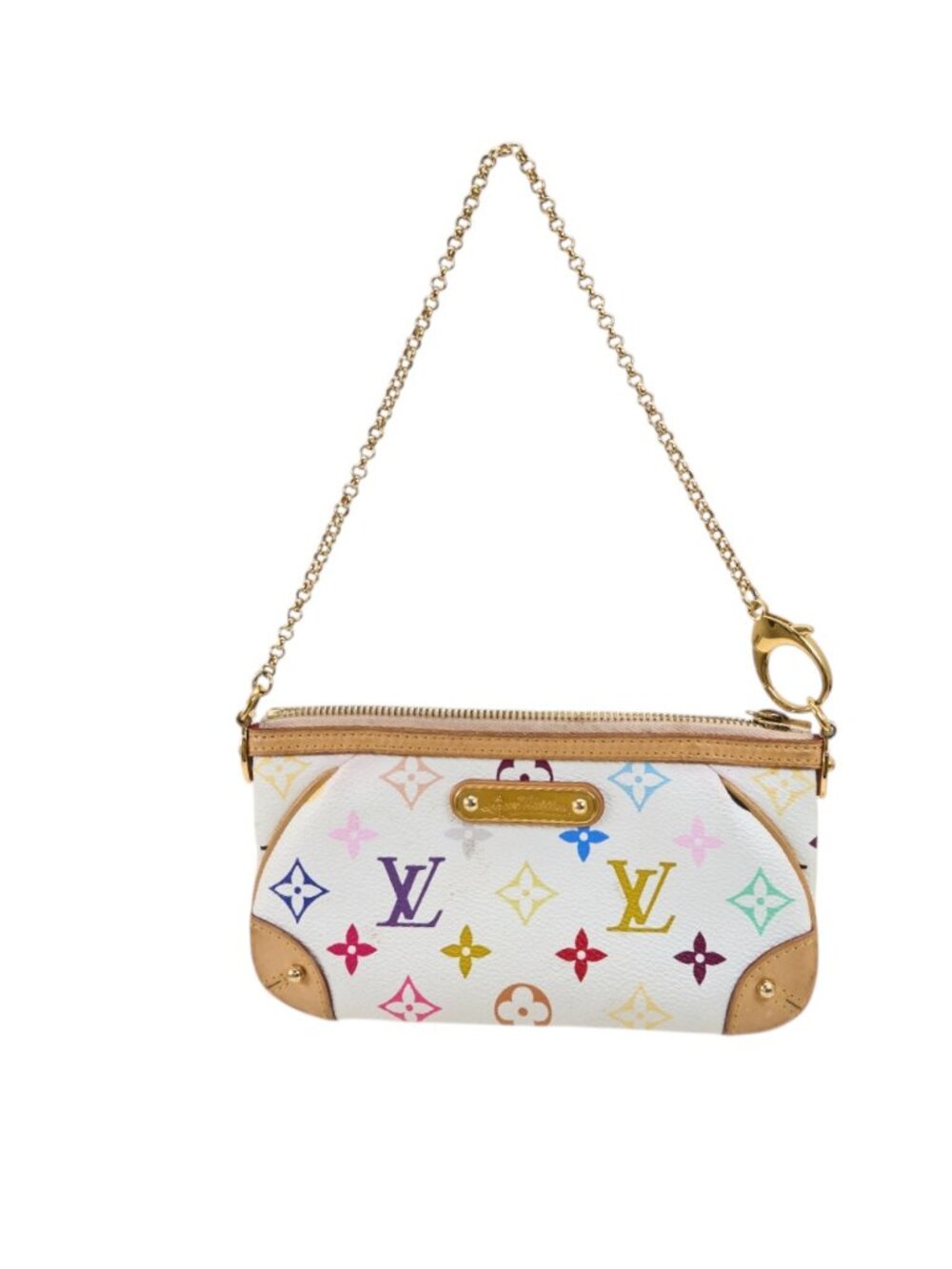 Louis Vuitton Milla MM Pochette Monogram Multicolore Blanc